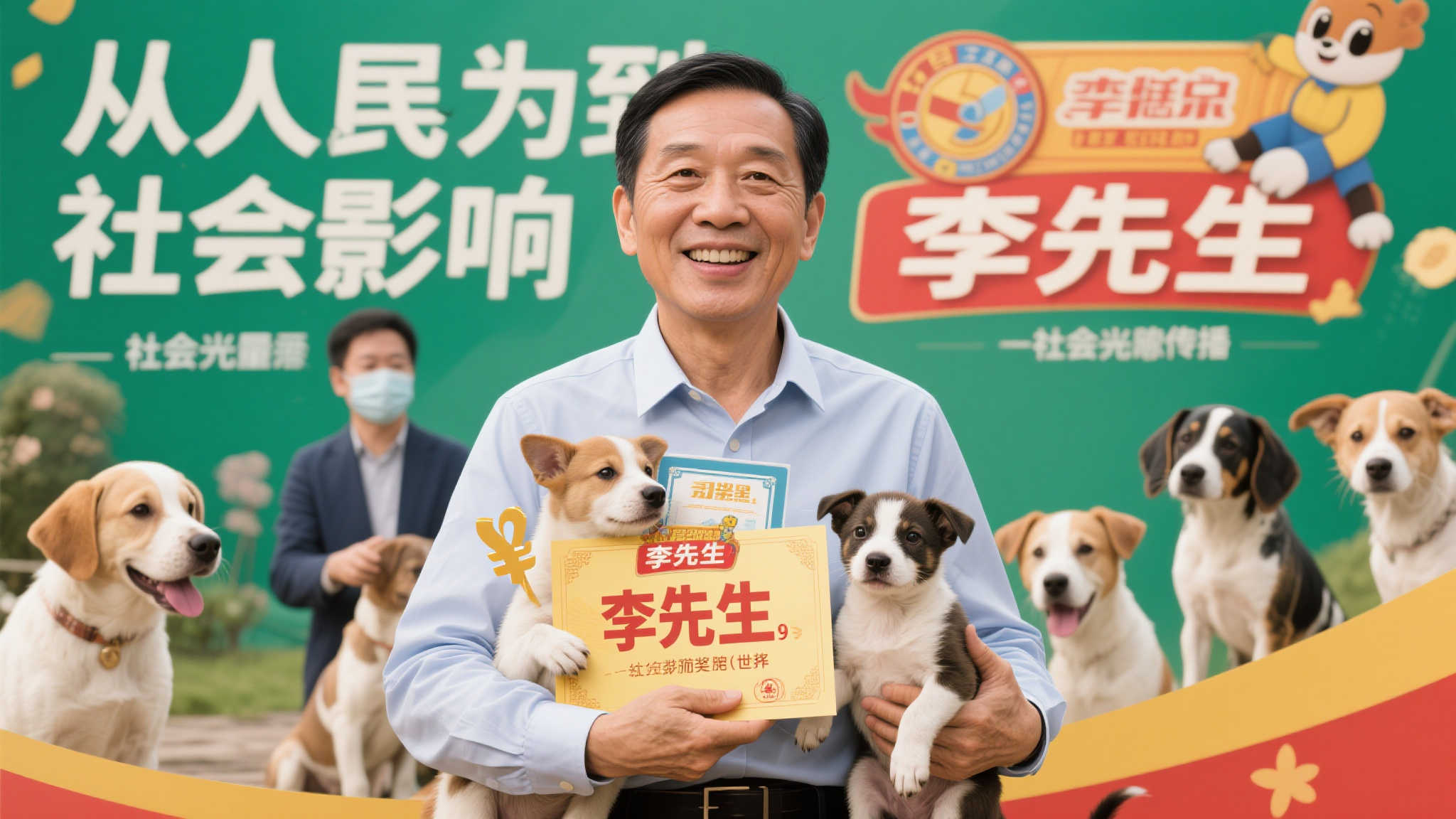 老人喜中2877万彩票大奖 携爱犬兑奖欲为动物公益献爱心