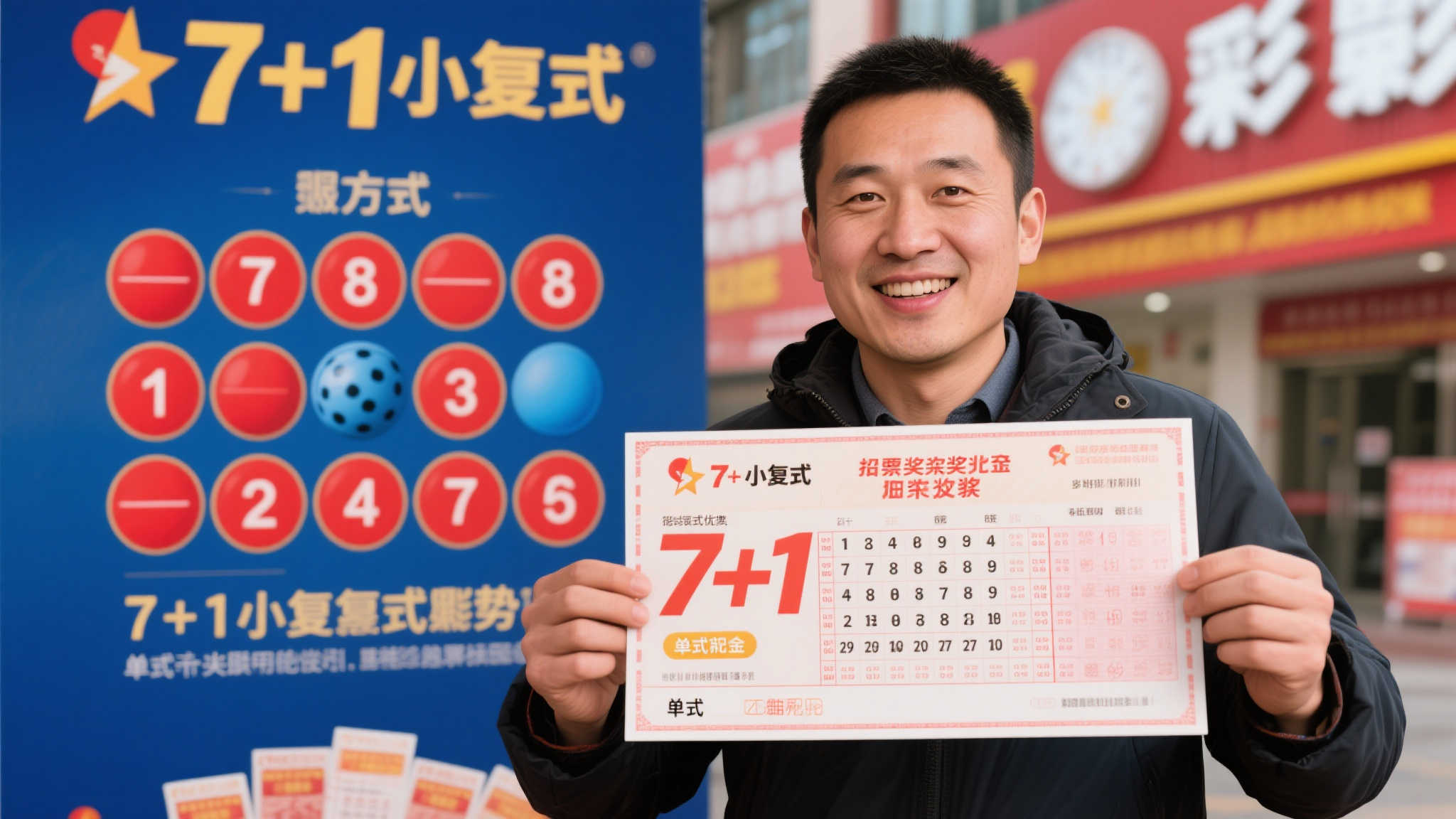 男子凭7+1小复式喜中双色球1235万,激动到双腿发软难信真中 对于不熟悉彩票的朋友来说,可能对“7+1